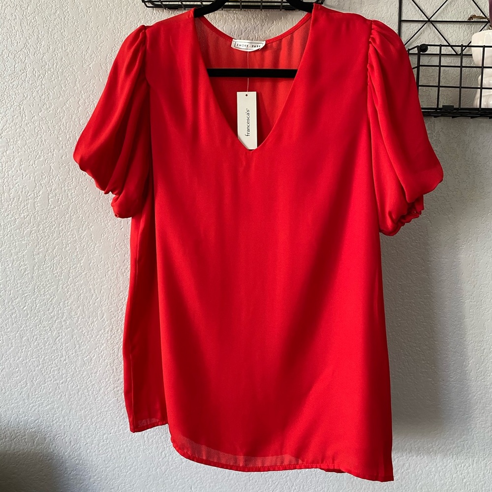 NWT boutique short sleeve blouse